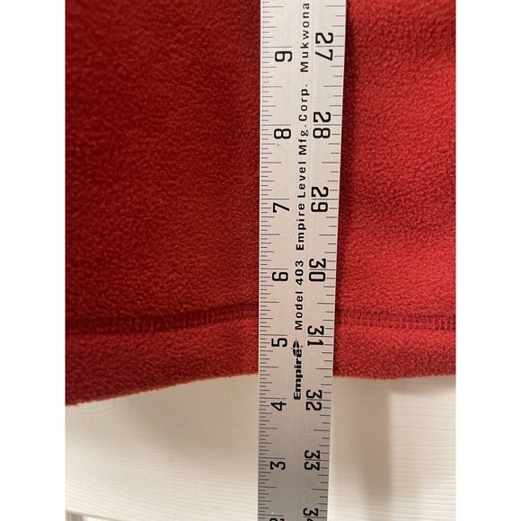 Starter Men’s Long Sleeve Fleece Full Zip Jacket Pockets Red/Grey Size 2… - Picture 7 of 11
